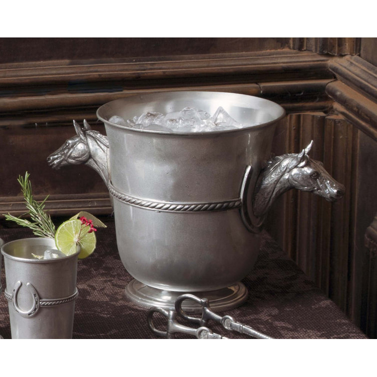 Vagabond House Equestrian Pewter Horse Head Champagne Bucket Wayfair.ca